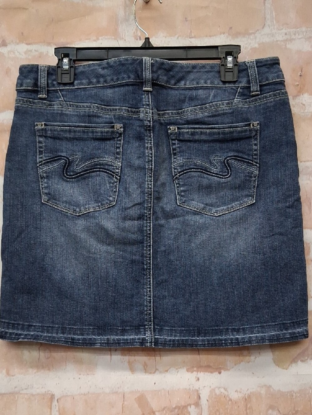 White House Black Market Dark Blue Denim Mini Skirt - Picture 4 of 7